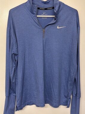 Nike Light Blue Dri-FIT Quarter-Zip Pullover